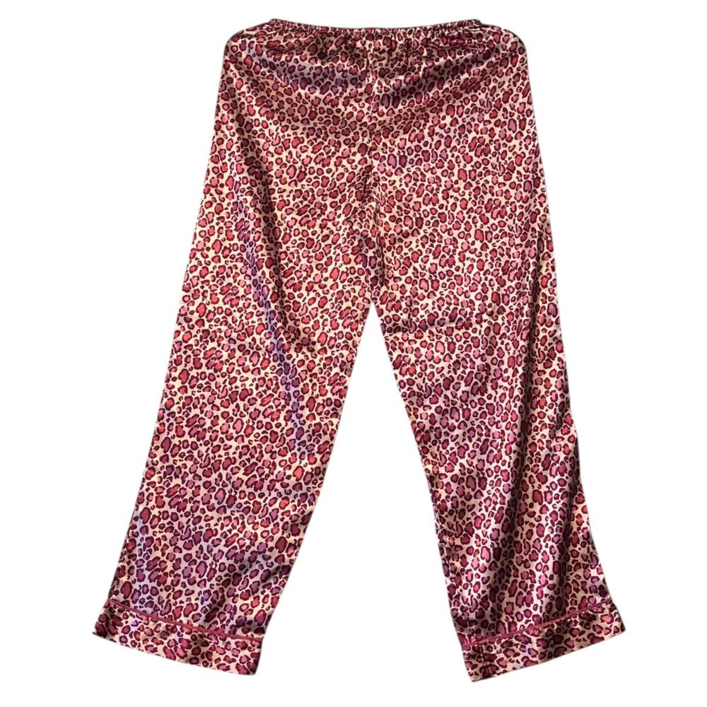 Silky Pink Leopard Pajama Pants